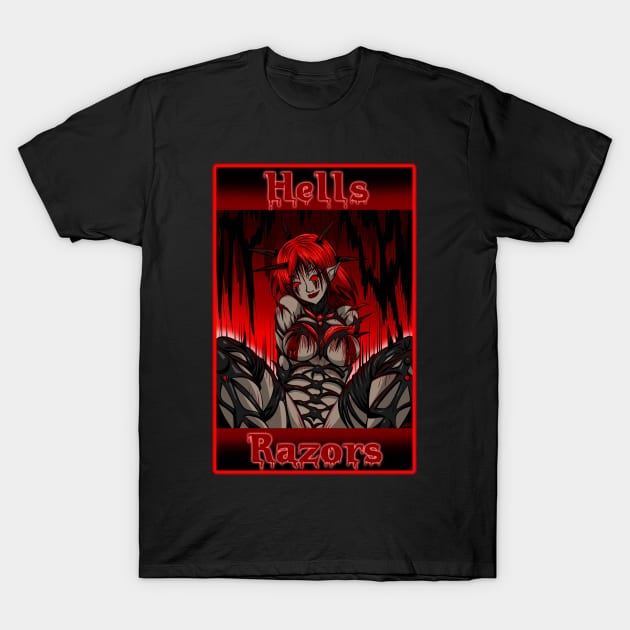 Hells Razors 1 T-Shirt by DarkArtsStudios